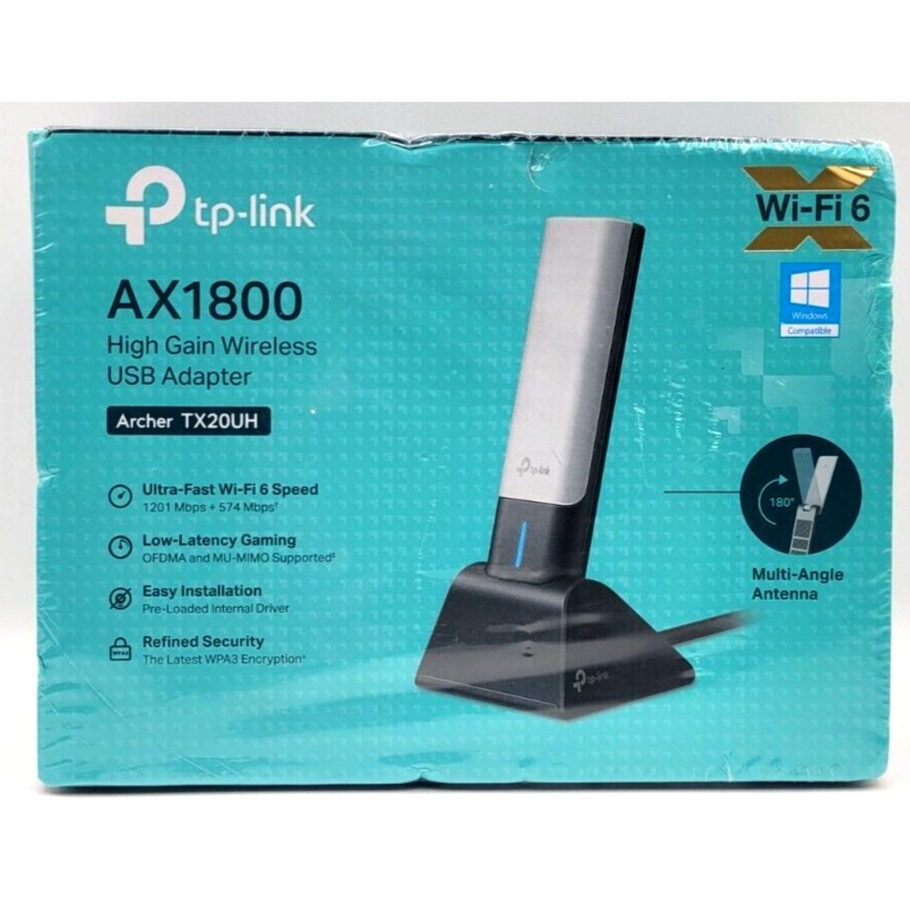 TP-Link - Archer TX20UH AX1800 Dual-Band Wi-Fi‎ 6 USB 3.0 Adapter New Sealed!